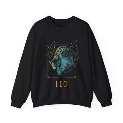 Sweatshirt S / Black Solar Flare Leo Crewneck Sweatshirt