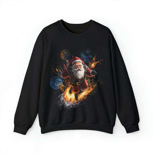 Sweatshirt S / Black Space Santa Ugly Sweater