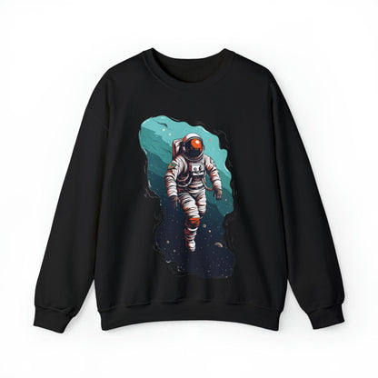 Sweatshirt S / Black Spacewalker: Astronaut in Stellar Serenity Sweater