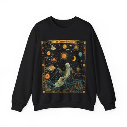 Sweatshirt S / Black The Cosmic Creator Soft Pisces Sweater