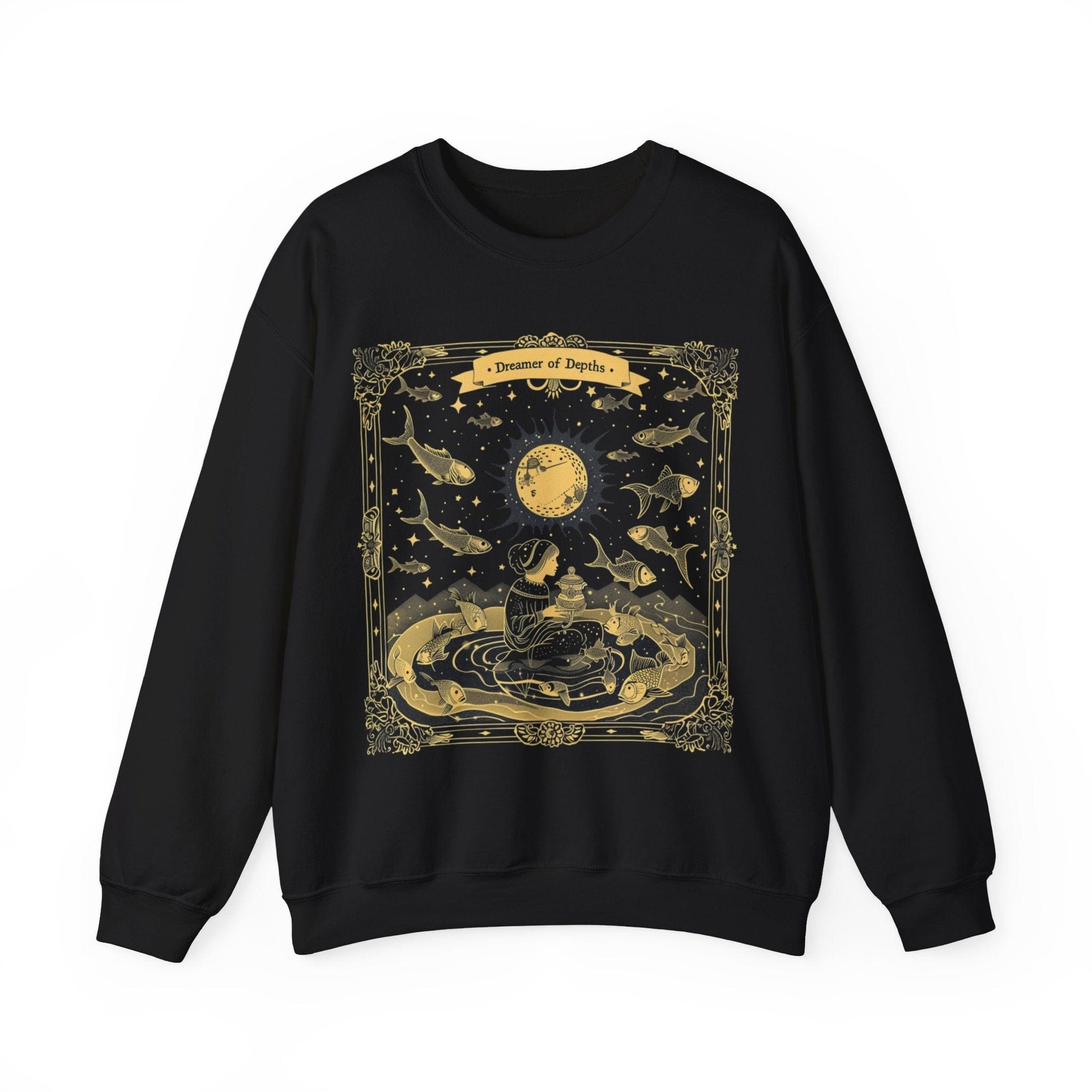 Sweatshirt S / Black The Dreamer of the Depths Soft Pisces Sweater