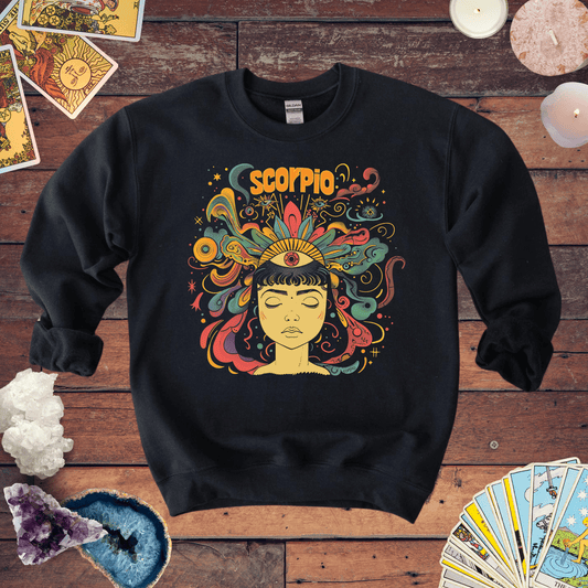 Sweatshirt S / Black The Intuitive Seer Scorpio Extra Soft Sweater