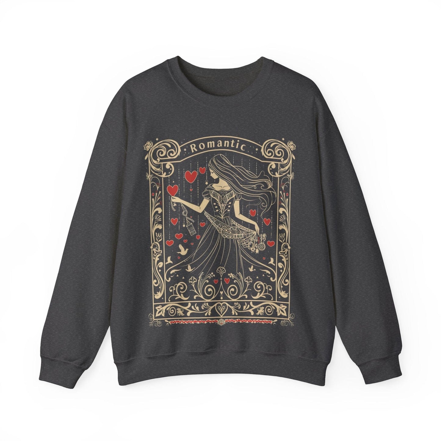 Sweatshirt S / Dark Heather "Amour of the Scales" Libra Romantic Sweater: Cozy in Love