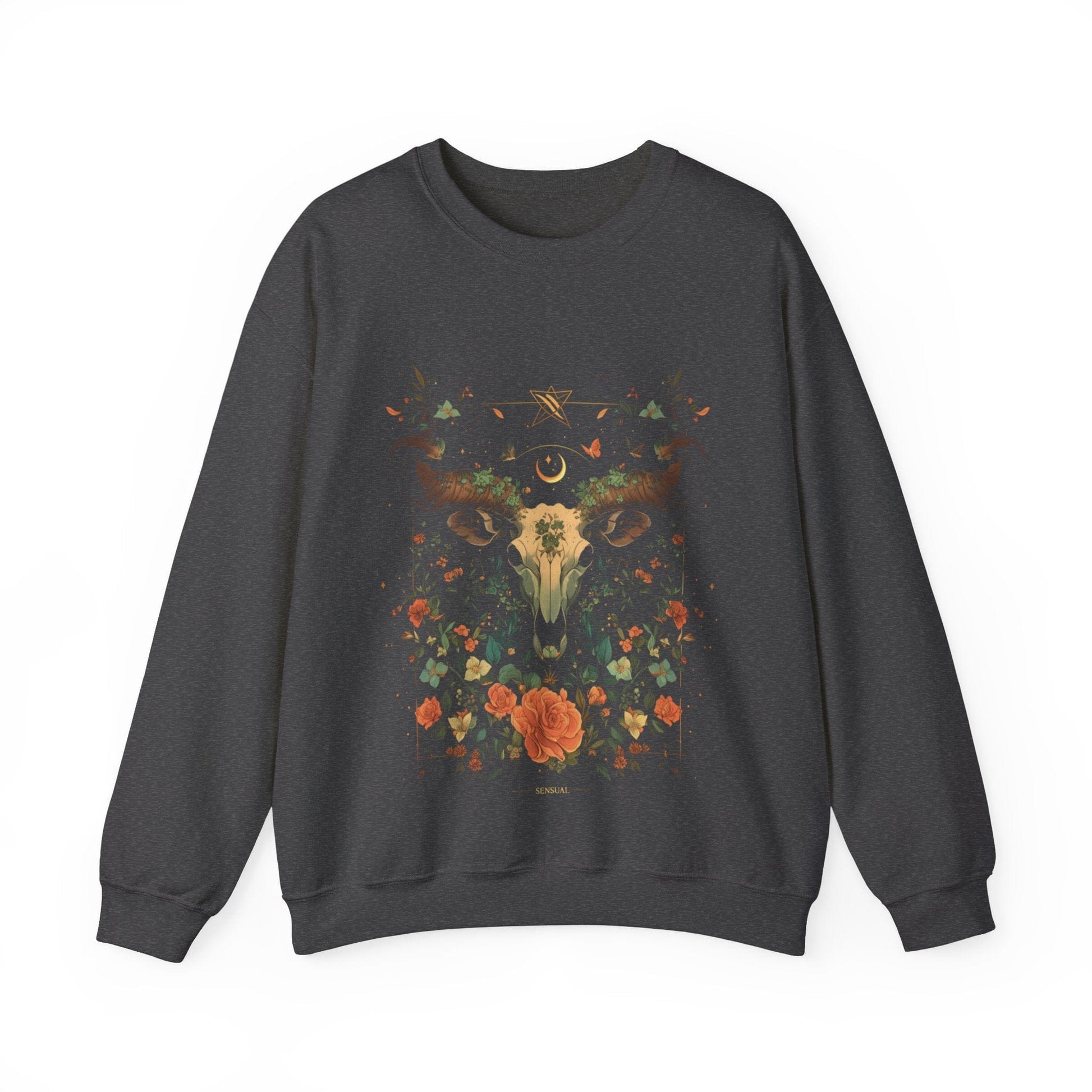 Sweatshirt S / Dark Heather Blossoming Taurus: The Astrological Garden Sweater