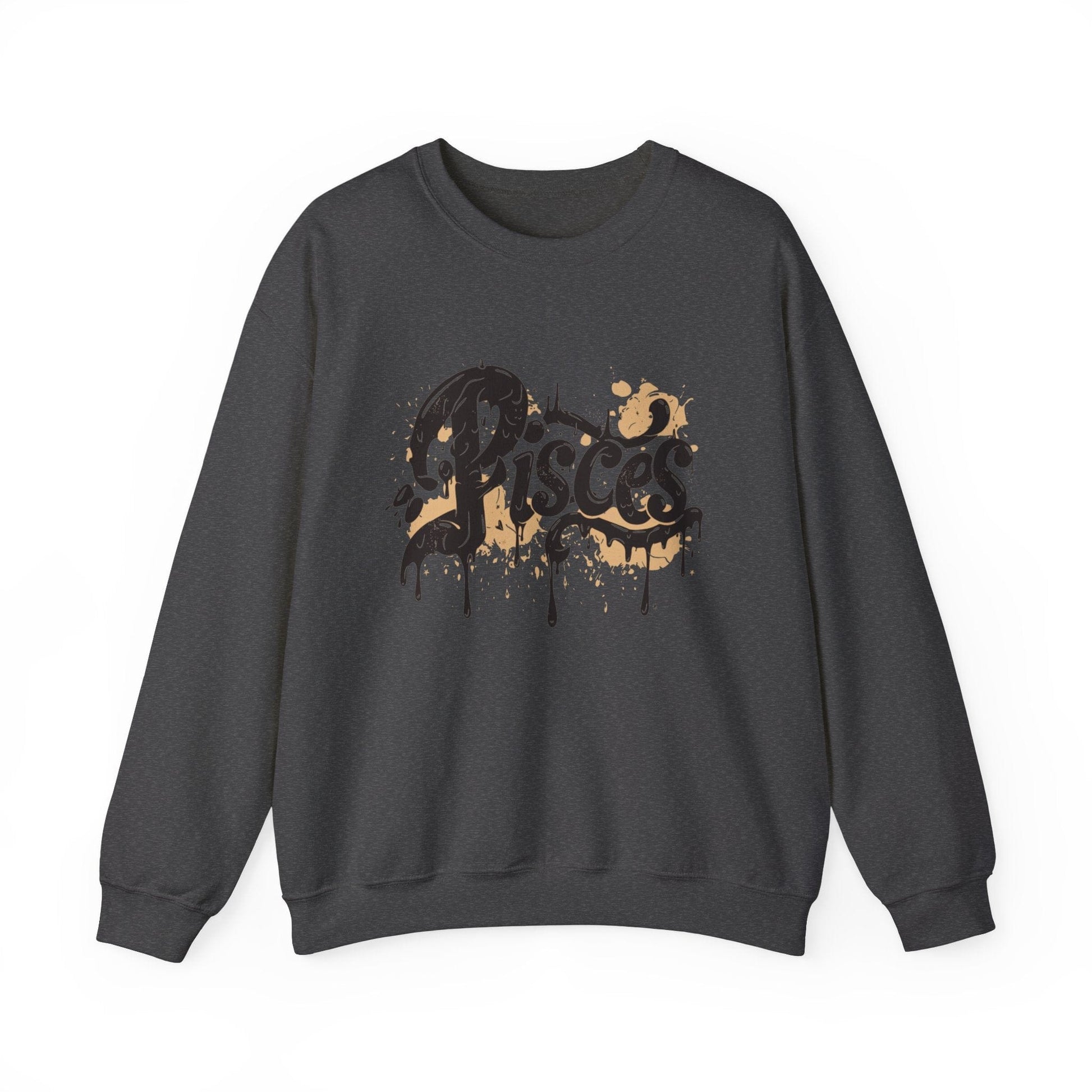 Sweatshirt S / Dark Heather Celestial Drift Pisces Sweater: Drift Through the Cosmos