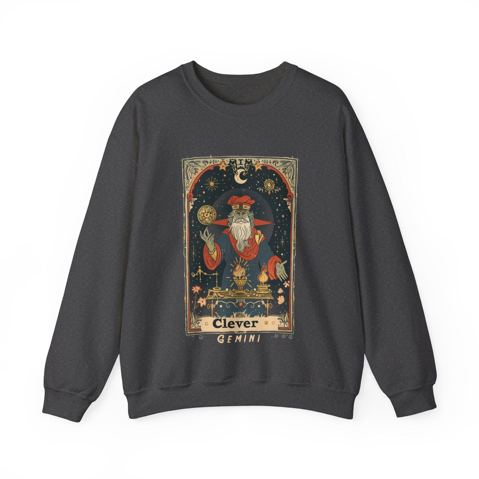 Sweatshirt S / Dark Heather Clever Gemini Sweater