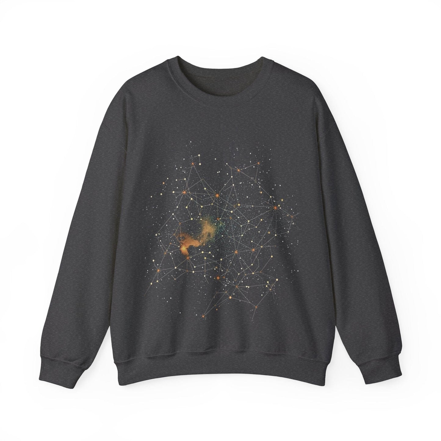 Sweatshirt S / Dark Heather Constellation Lines Sweater