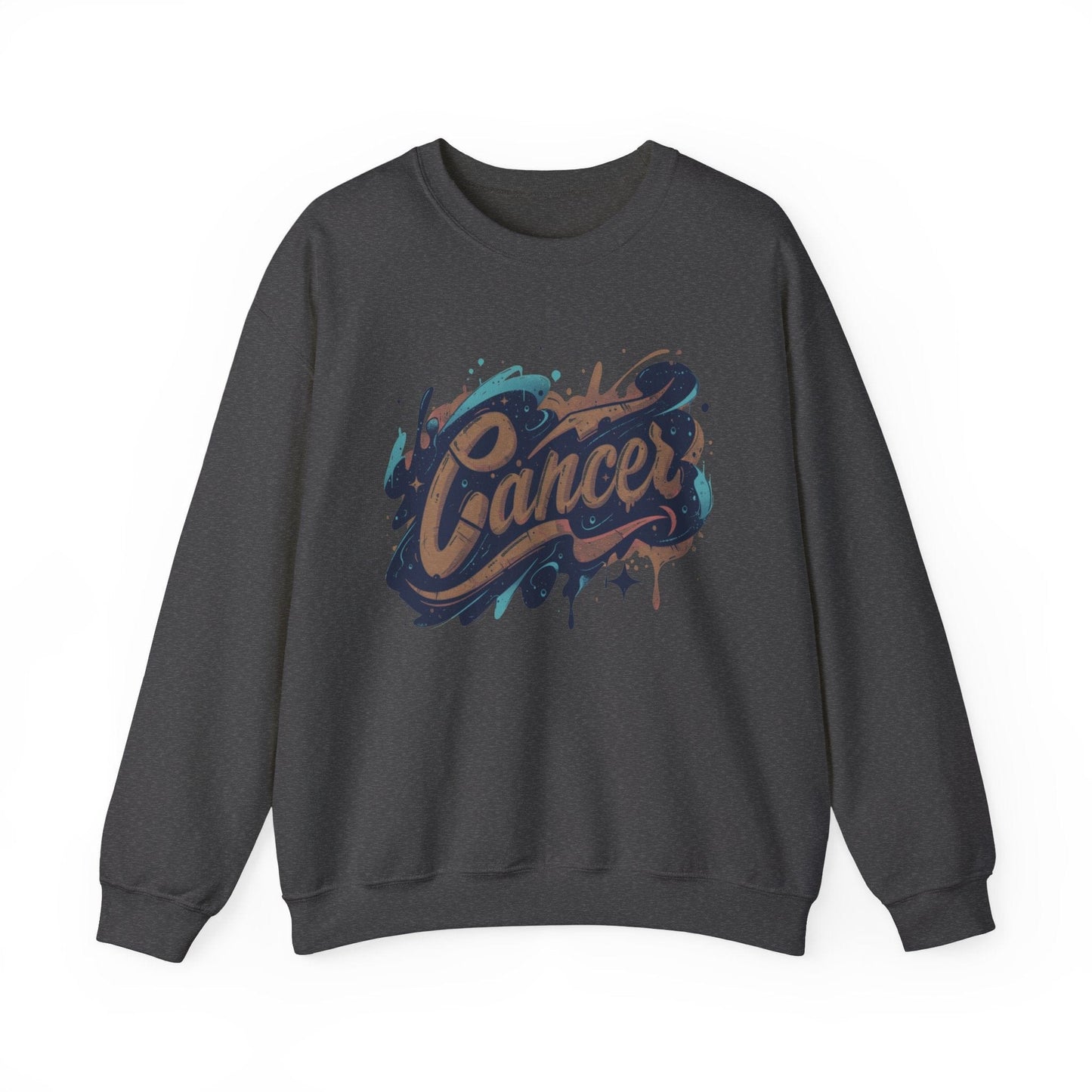 Sweatshirt S / Dark Heather Cosmic Splash Cancer Sweater: Orbit of Emotion