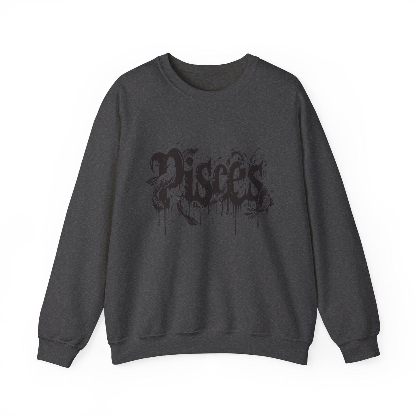 Sweatshirt S / Dark Heather Deep Dive Pisces Sweater: Embrace the Creative Flow