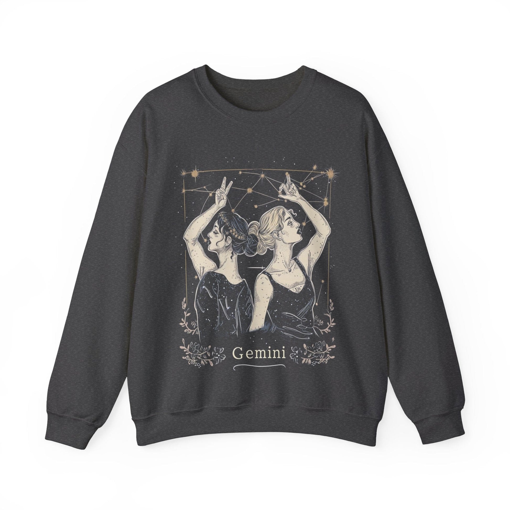 Sweatshirt S / Dark Heather Gemini Air Whisper Soft Sweater: Dual Shine for the Twin Sign