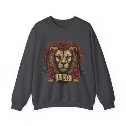 Sweatshirt S / Dark Heather Heart of the Leo Soft Crewneck Sweatshirt