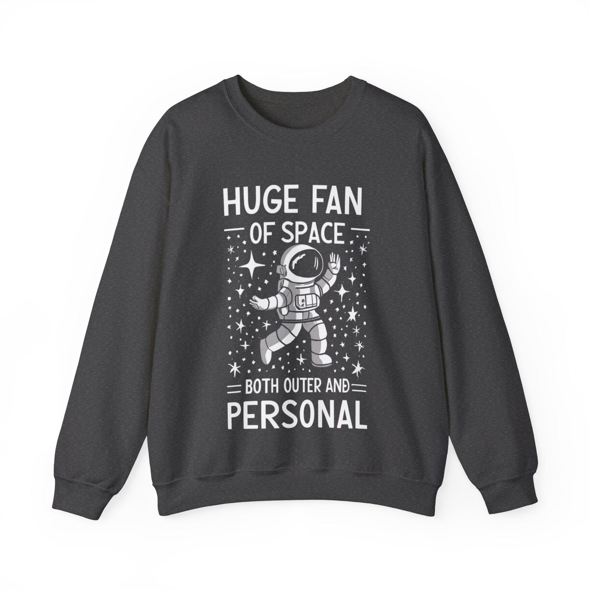 Sweatshirt S / Dark Heather Huge Fan of Space Sweater