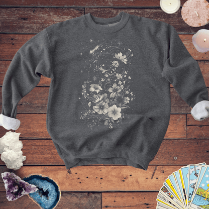 Sweatshirt S / Dark Heather Lunar Blossom Sweater