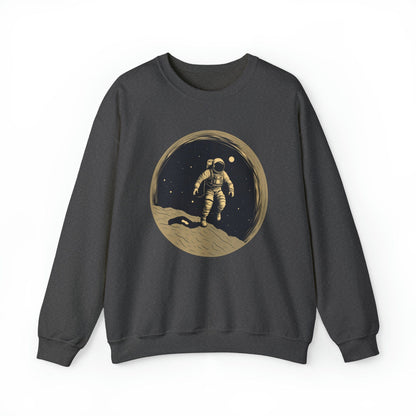 Sweatshirt S / Dark Heather Lunar Moon Explorer Crewneck Sweatshirt