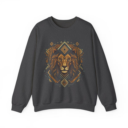 Sweatshirt S / Dark Heather Neo-traditional Leo Soft Crewneck Sweatshirt