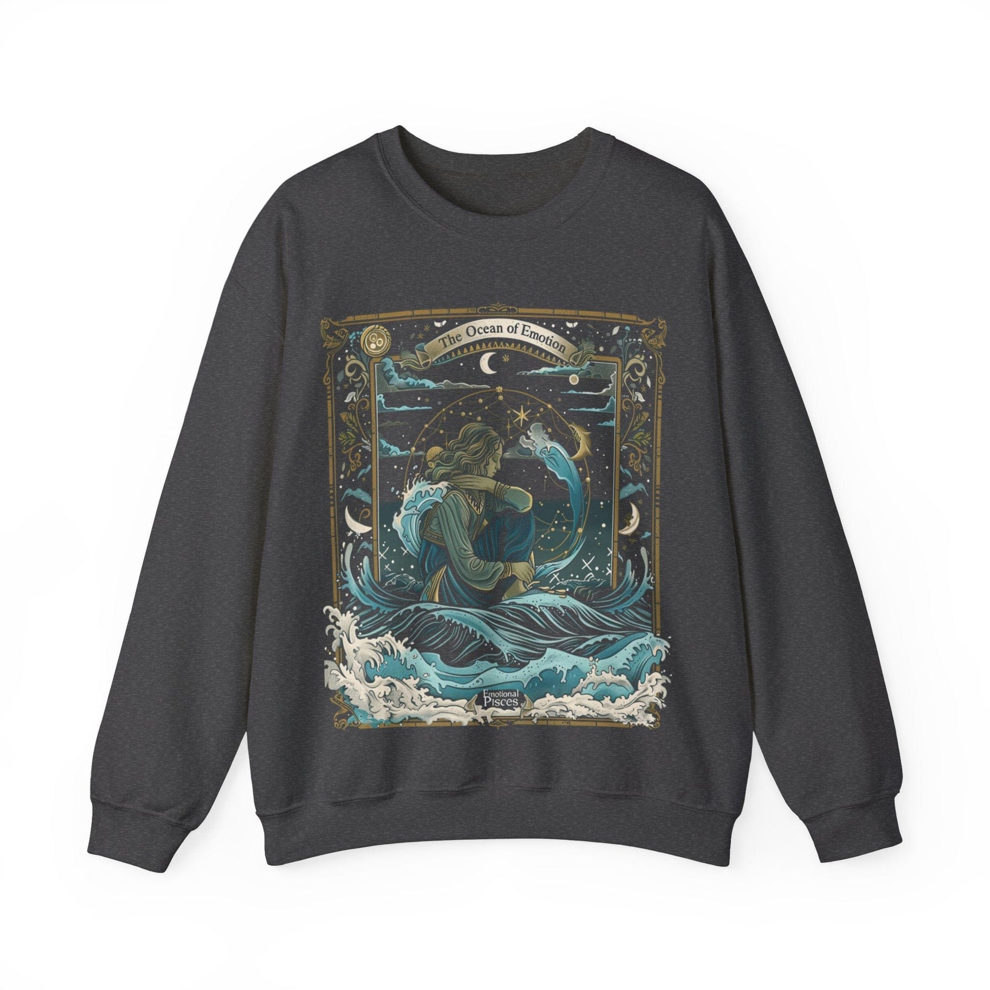 Sweatshirt S / Dark Heather Ocean of Emotion Soft Pisces Sweater