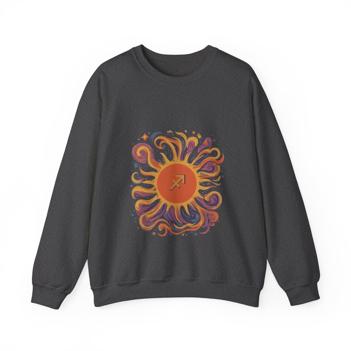 Sweatshirt S / Dark Heather Sagittarius Solar Quest Soft Sweater: Adventure in Comfort