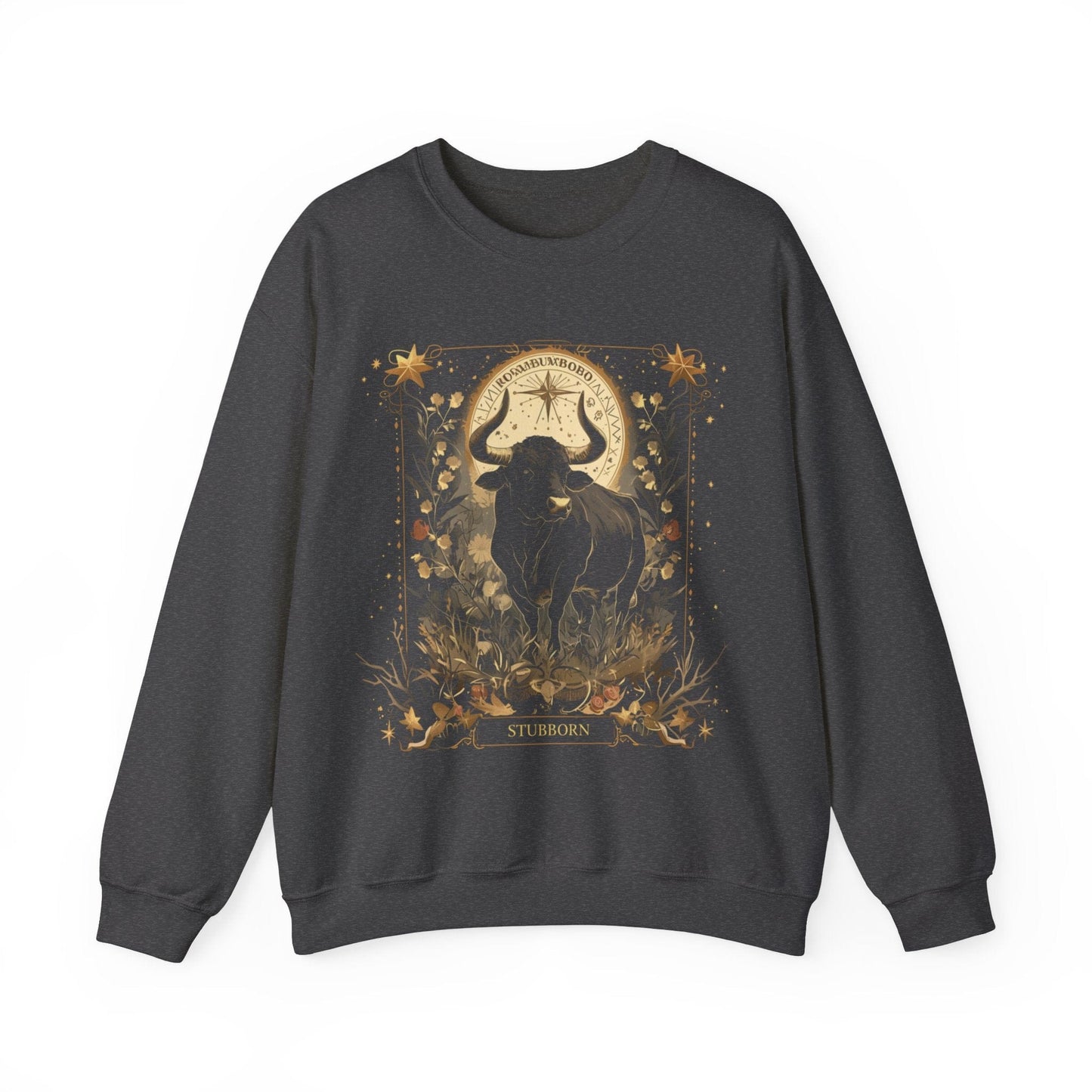 Sweatshirt S / Dark Heather Taurus Astrology: The Stoic Guardian Bull Sweater