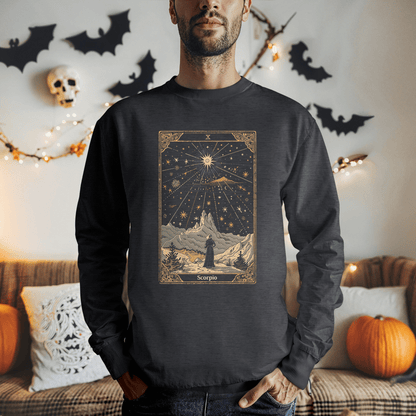 Sweatshirt S / Dark Heather The Ambitious Visionary Scorpio Extra Soft Sweater