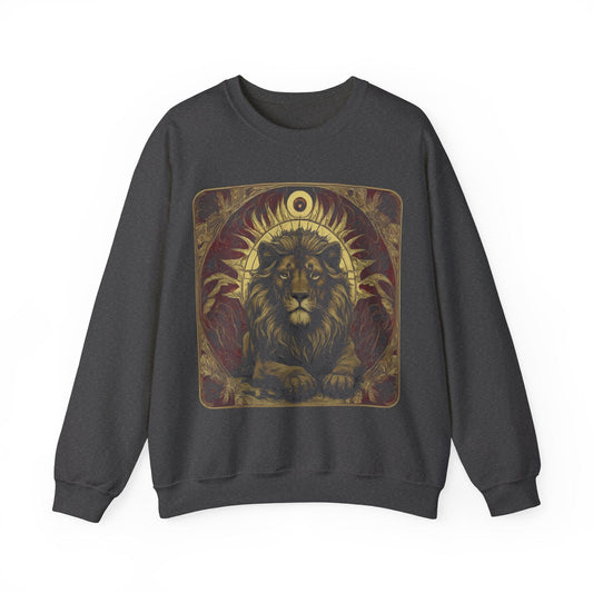 Sweatshirt S / Dark Heather The Royalty Sun Tarot Card Leo Soft Sweater