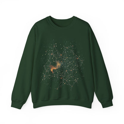 Sweatshirt S / Forest Green Constellation Lines Sweater