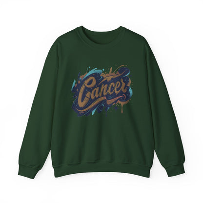 Sweatshirt S / Forest Green Cosmic Splash Cancer Sweater: Orbit of Emotion