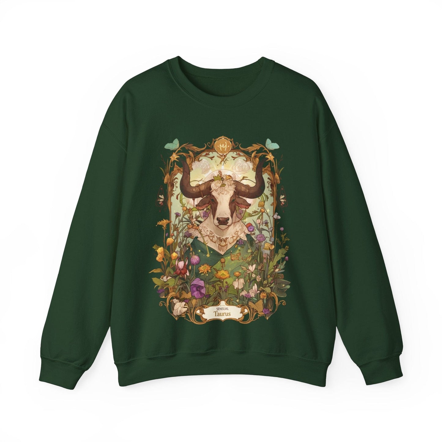 Sweatshirt S / Forest Green Garden of Taurus: Astrology in Bloom Sweater