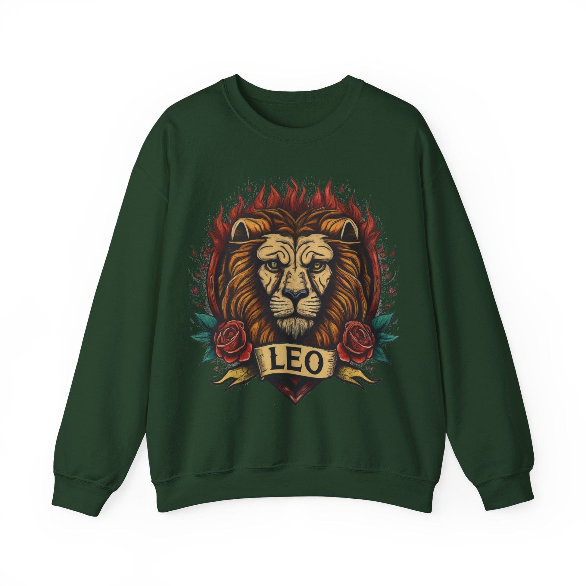 Sweatshirt S / Forest Green Heart of the Leo Soft Crewneck Sweatshirt