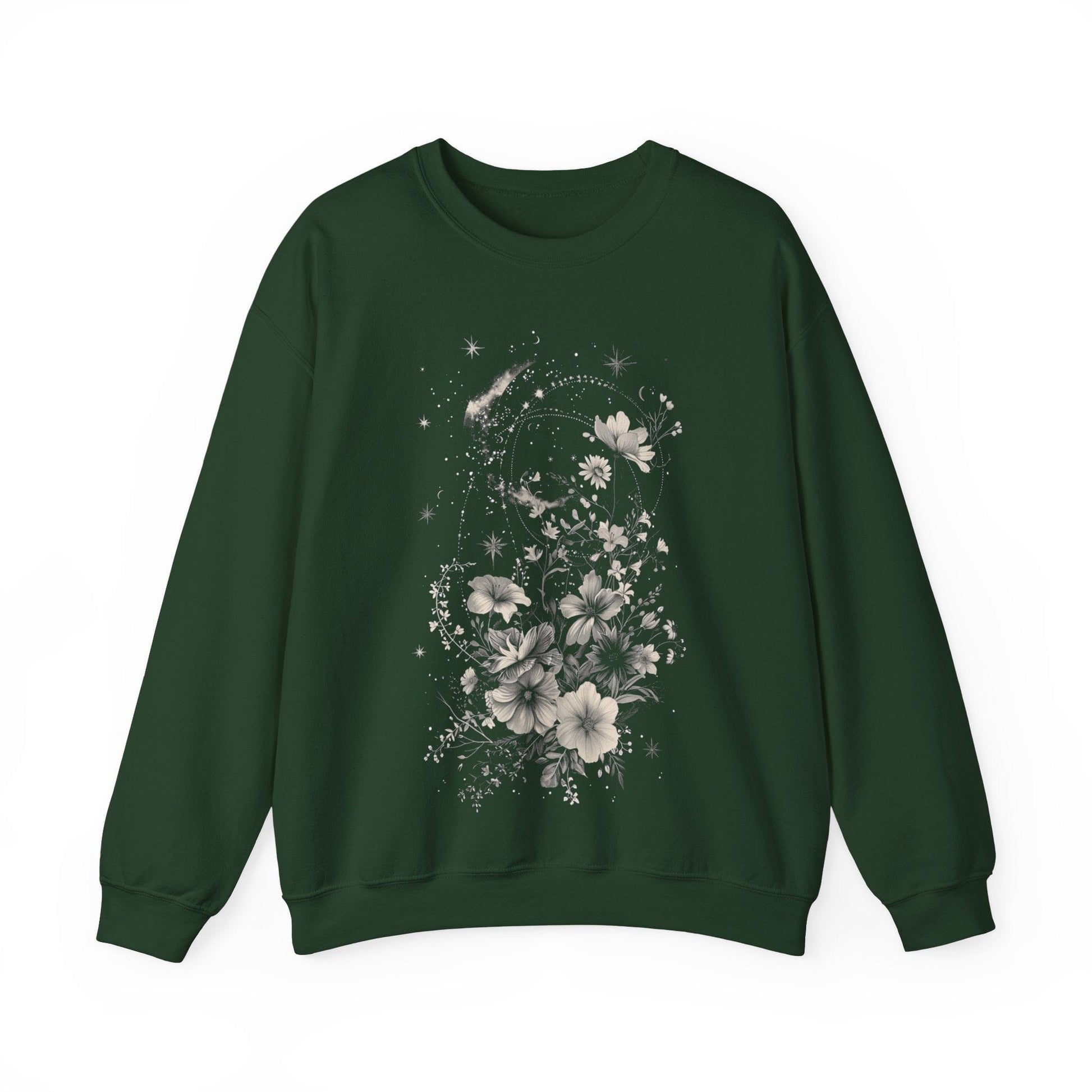 Sweatshirt S / Forest Green Lunar Blossom Sweater