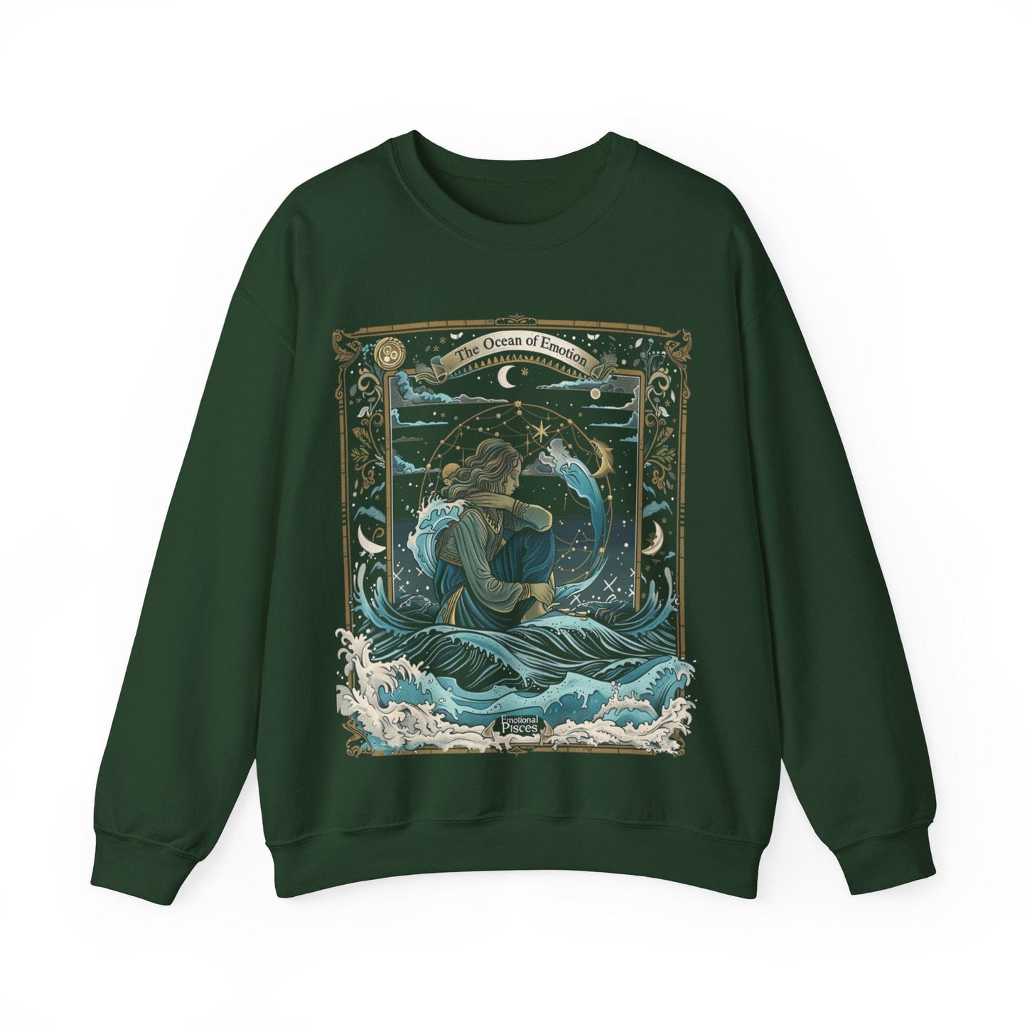 Sweatshirt S / Forest Green Ocean of Emotion Soft Pisces Sweater