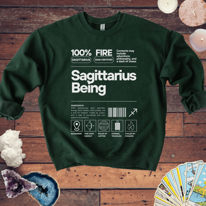 Sweatshirt S / Forest Green Sagittarius Being Zodiac-Inspired Sweater