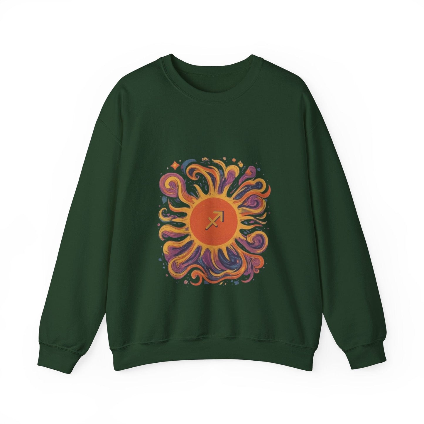 Sweatshirt S / Forest Green Sagittarius Solar Quest Soft Sweater: Adventure in Comfort