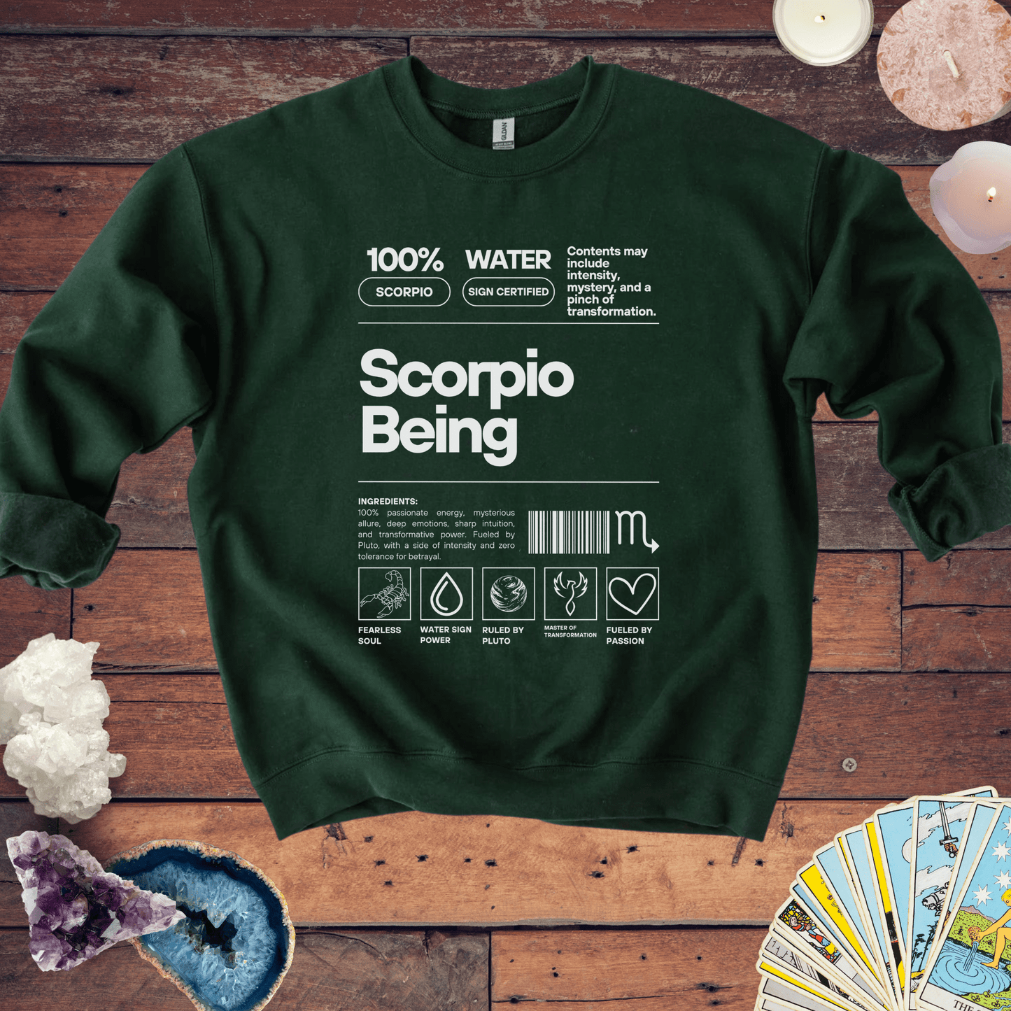 Sweatshirt S / Forest Green Scorpio Being - Zodiac-Inspired Sweatshirt