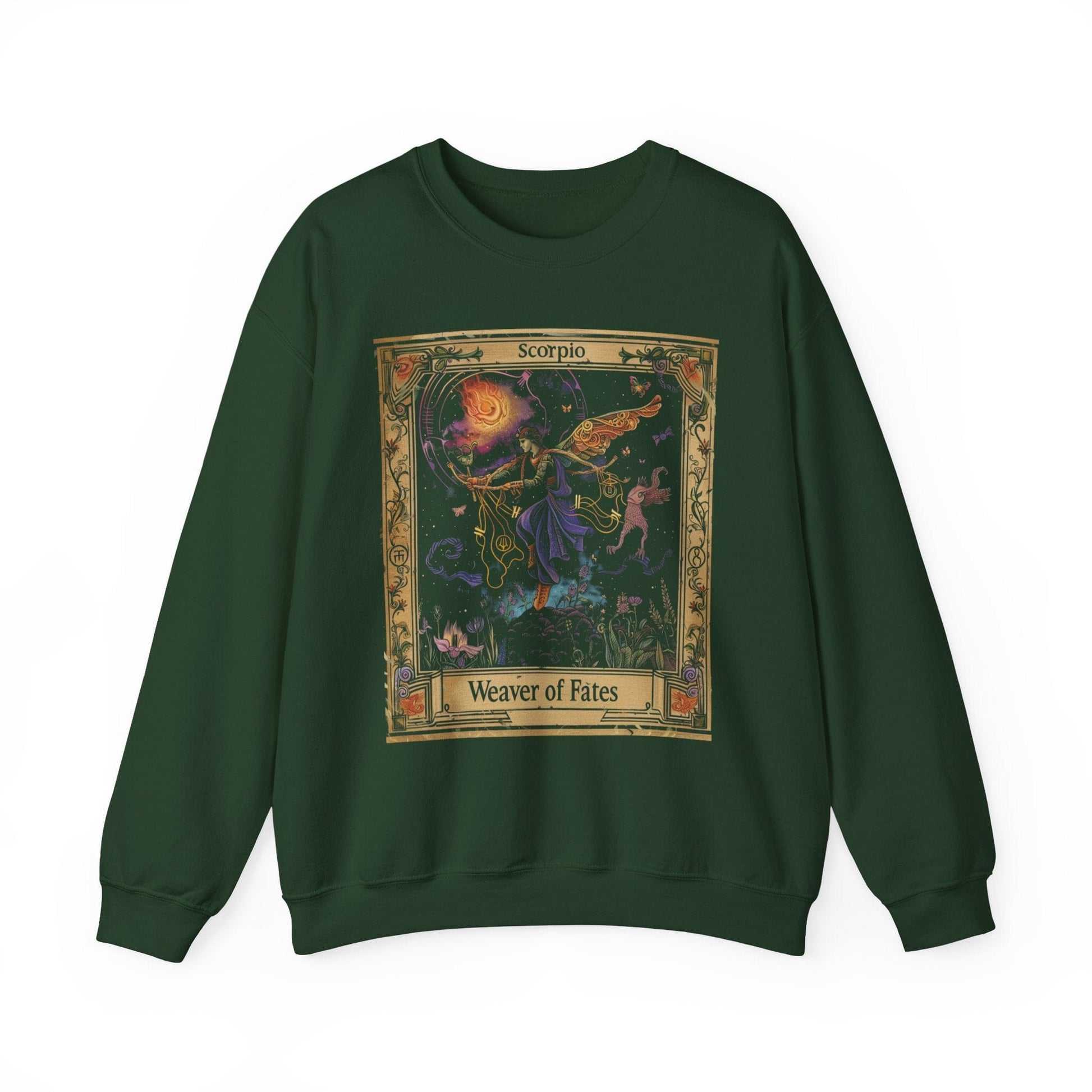 Sweatshirt S / Forest Green Scorpio The Weaver of Fates Extra Soft Sweater