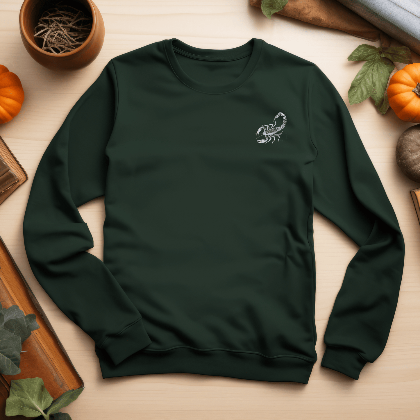 Sweatshirt S / Forest Green Scorpio Warrior Extra Soft Sweater: Bold Zodiac Symbolism for the Fearless