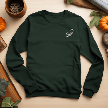 Sweatshirt S / Forest Green Scorpio Warrior Extra Soft Sweater: Bold Zodiac Symbolism for the Fearless