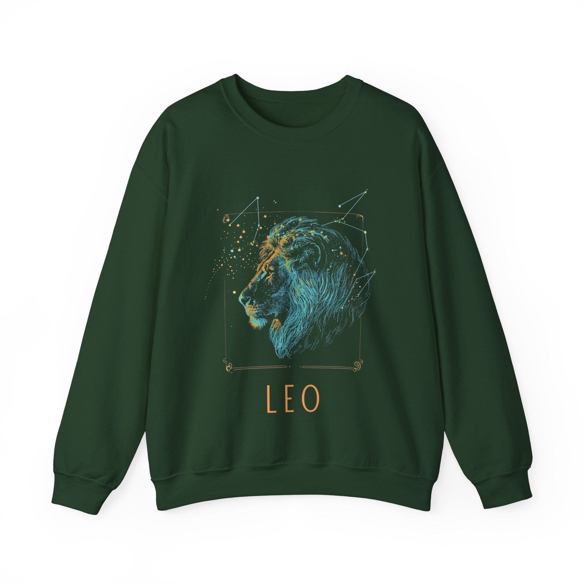 Sweatshirt S / Forest Green Solar Flare Leo Crewneck Sweatshirt