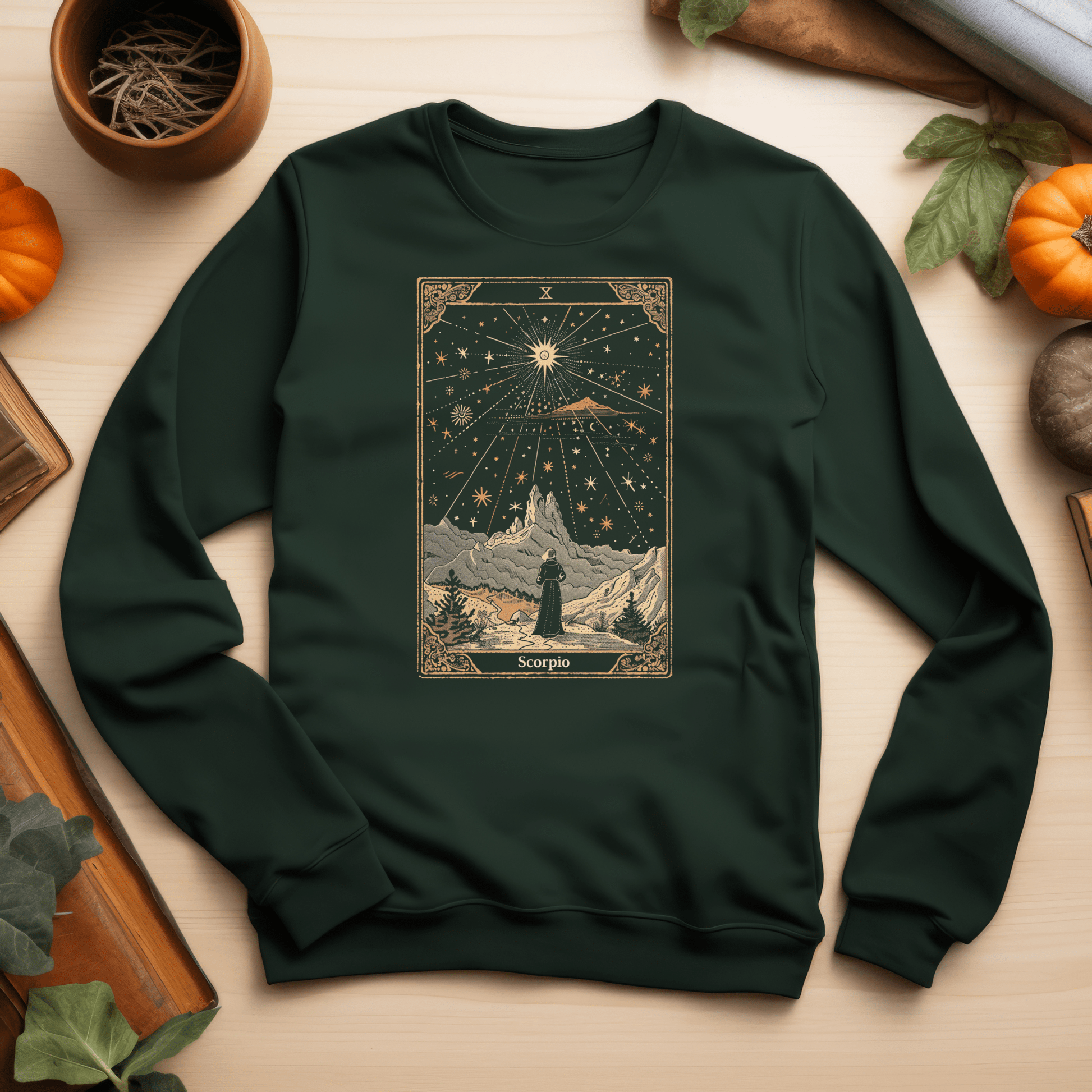 Sweatshirt S / Forest Green The Ambitious Visionary Scorpio Extra Soft Sweater