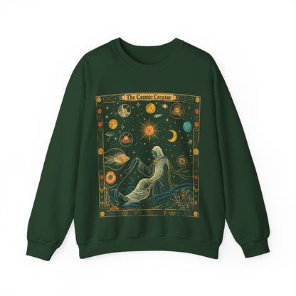 Sweatshirt S / Forest Green The Cosmic Creator Soft Pisces Sweater