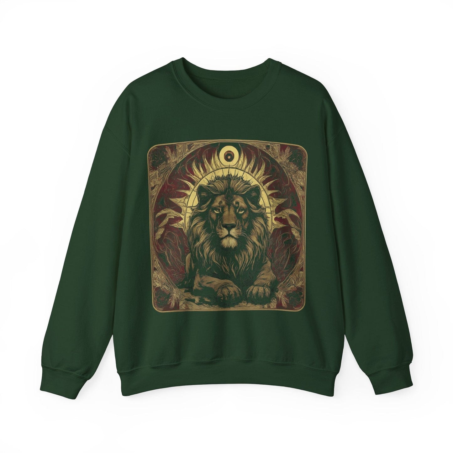 Sweatshirt S / Forest Green The Royalty Sun Tarot Card Leo Soft Sweater
