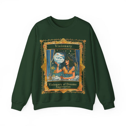 Sweatshirt S / Forest Green Visionary of Dreams Soft Sagittarius Sweater