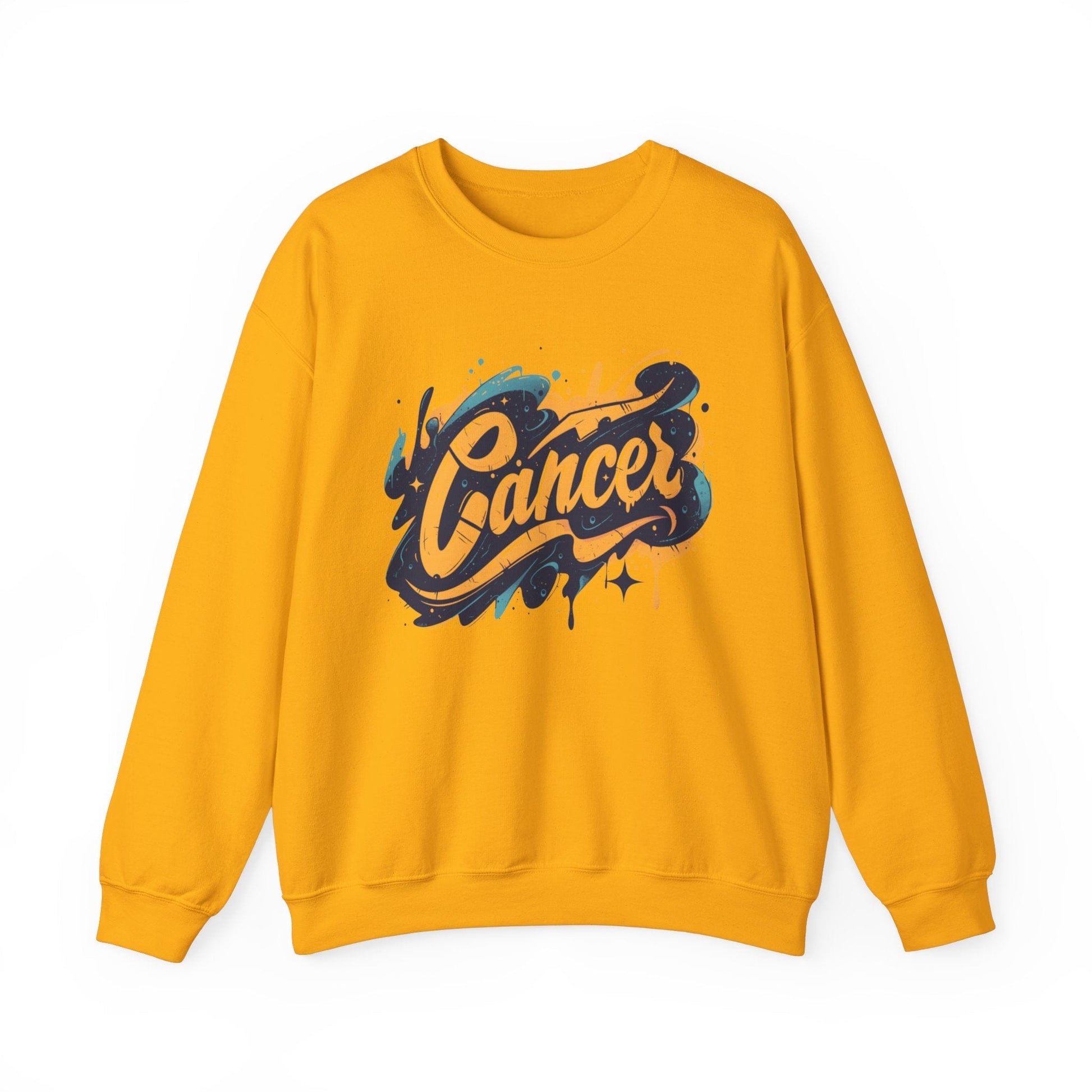 Sweatshirt S / Gold Cosmic Splash Cancer Sweater: Orbit of Emotion