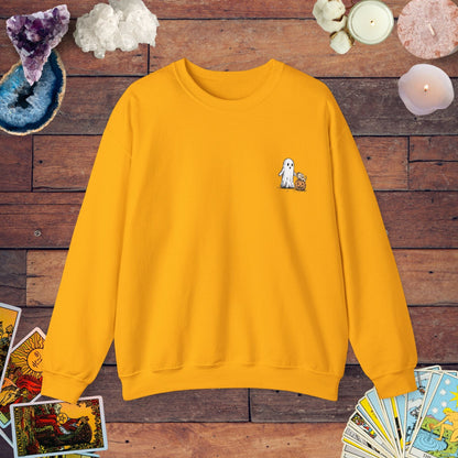 Sweatshirt S / Gold Ghost & Dog Walk Sweater - Halloween Limited Edition Sweater