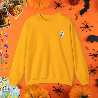 Sweatshirt S / Gold Spooky Coffee Ghost Sweatshirt - Halloween Limited Edition