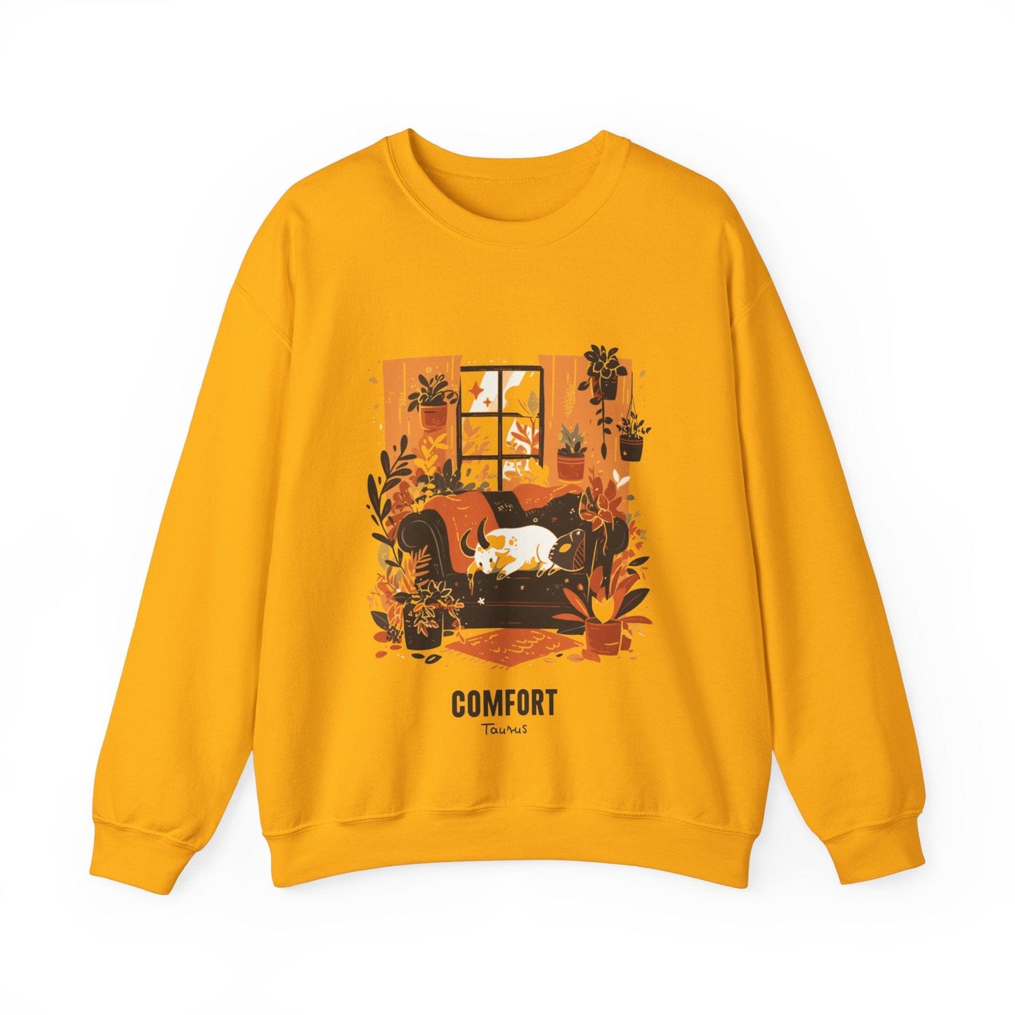 Sweatshirt S / Gold Taurus Zodiac Comfort: Astro Seeker Sweater