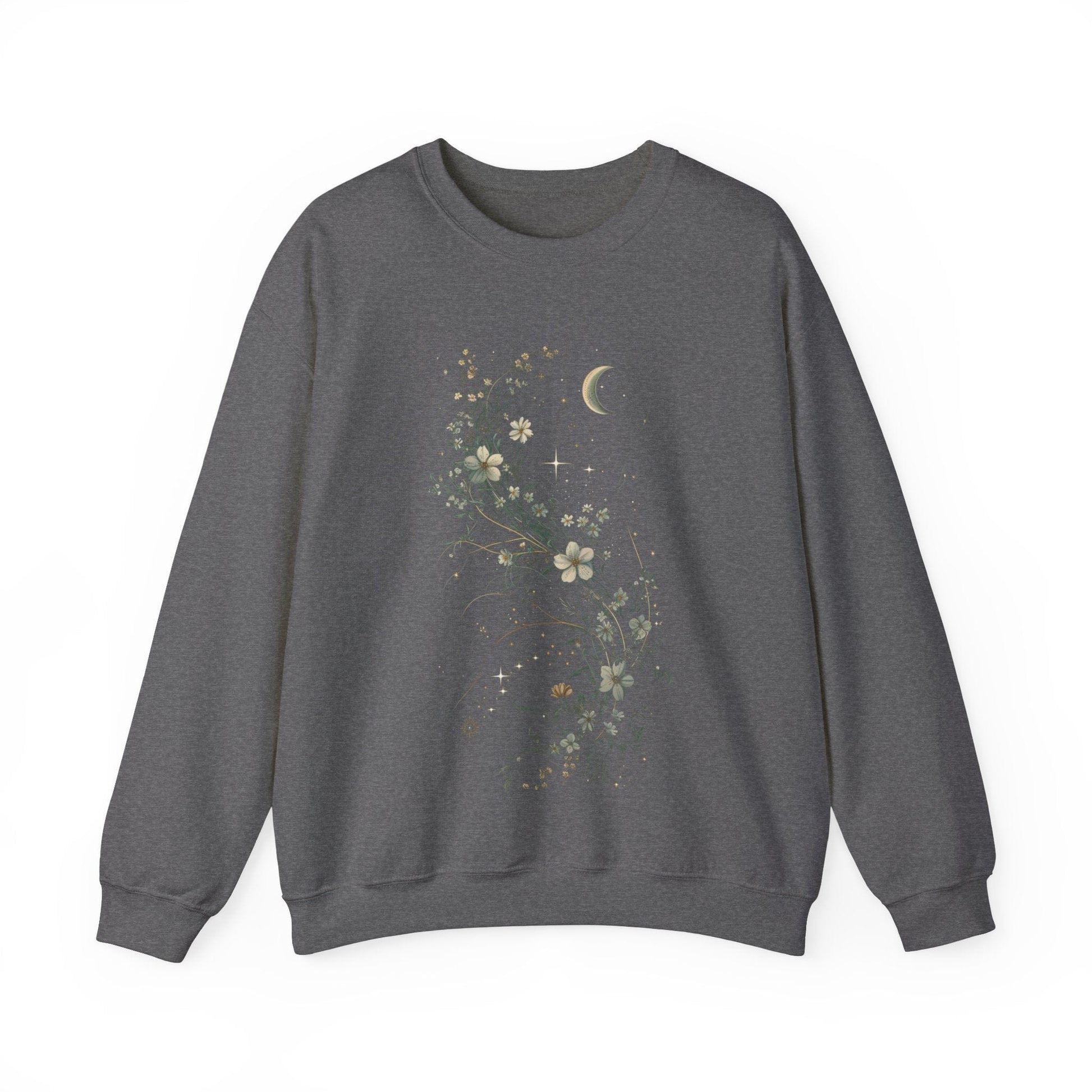 Sweatshirt S / Graphite Heather Moonlit Petals Sweater