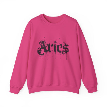 Sweatshirt S / Heliconia Astro Splash Aries Soft Sweater: Embrace Your Fire