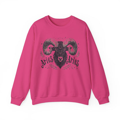 Sweatshirt S / Heliconia Cosmic Ram Aries Soft Sweater: Embrace Your Fire