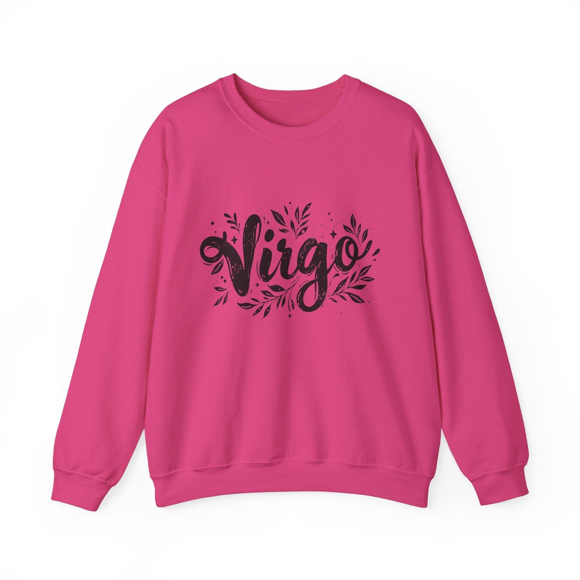 Sweatshirt S / Heliconia Ink Splattered Virtue Virgo Sweater: Creatively Crafted