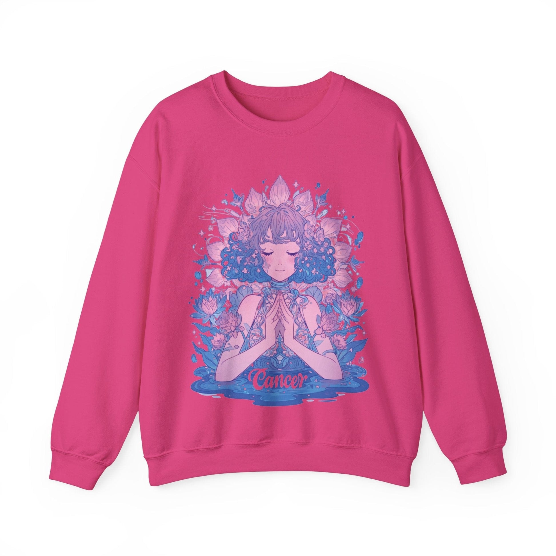 Sweatshirt S / Heliconia Lunar Bloom Cancer Sweater: Embrace Tranquility